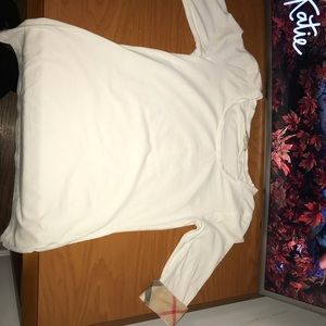 3/4-Sleeve Check-Cuff Scoop Burberry Tee